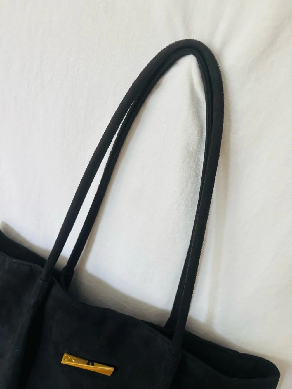 NYC Commuter Tote Plush Black Minimalist Classical Bag